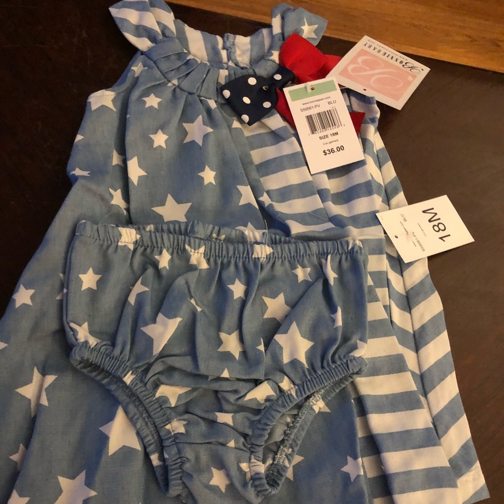 Bonnie Baby New 18 months, red, white and blue
